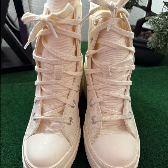 Converse Chuck 70 de luxe heel White Heeled Boots for Women like new - Picture 5 of 9